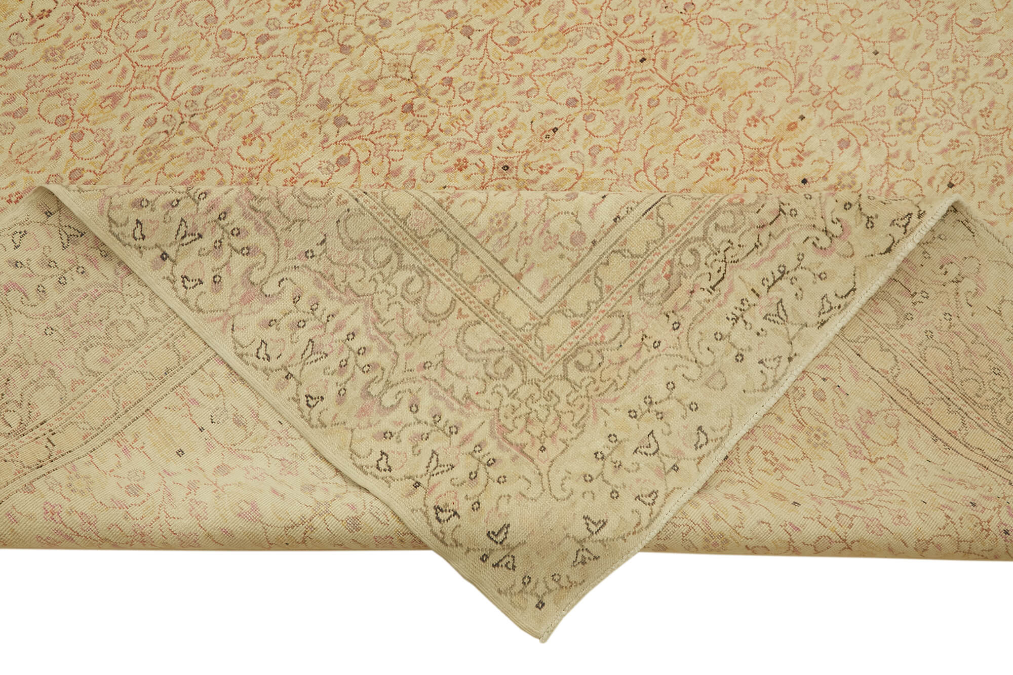 Collection of 9' 8'' x 14' 4'' Persian Vintage Hand-Knotted Rug in a gallery layout