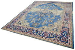 Collection of 8' 11'' x 11' 11'' Persian Vintage Hand-Knotted Rug in a gallery layout