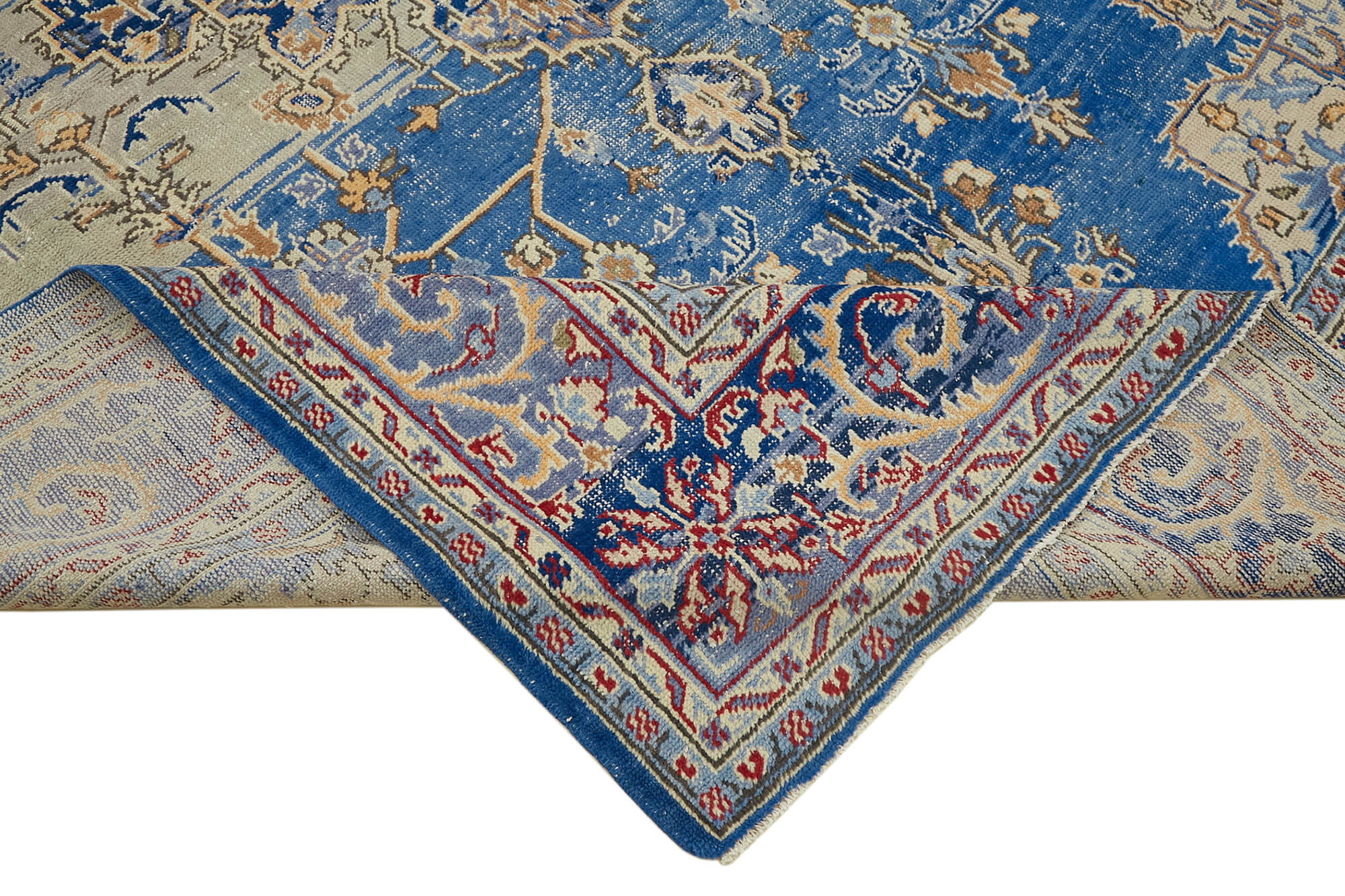 Collection of 8' 11'' x 11' 11'' Persian Vintage Hand-Knotted Rug in a gallery layout