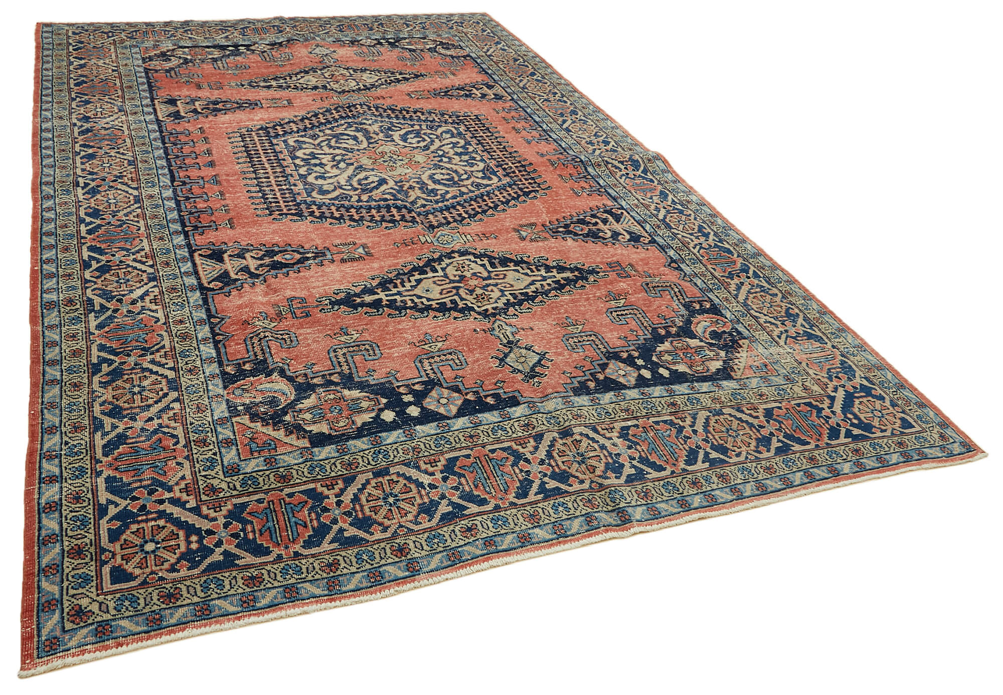 Collection of 7' 10'' x 11' 10'' Persian Vintage Hand-Knotted Rug in a gallery layout