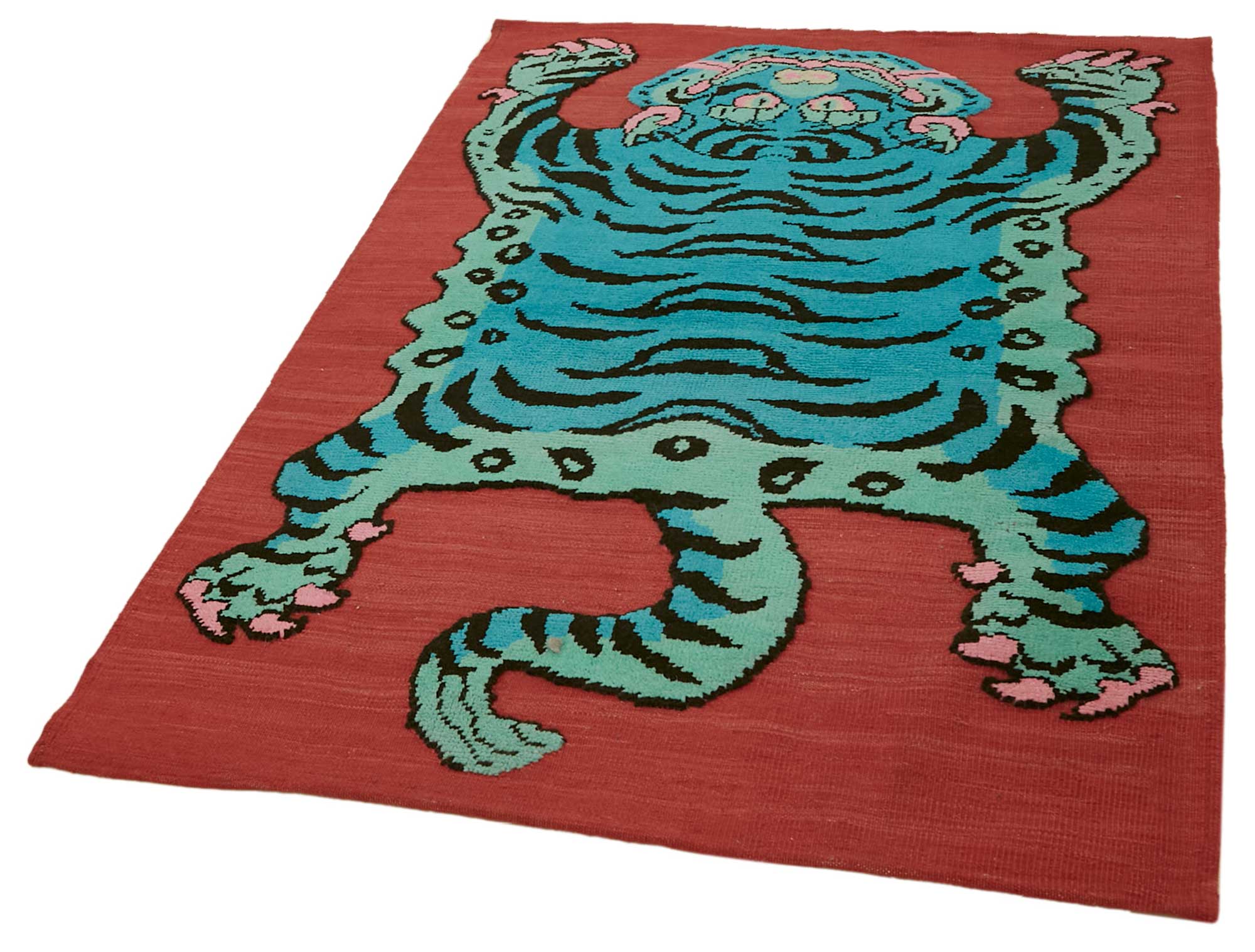 Collection of 4' x 5' 10'' Handmade Tiger Rug in a gallery layout