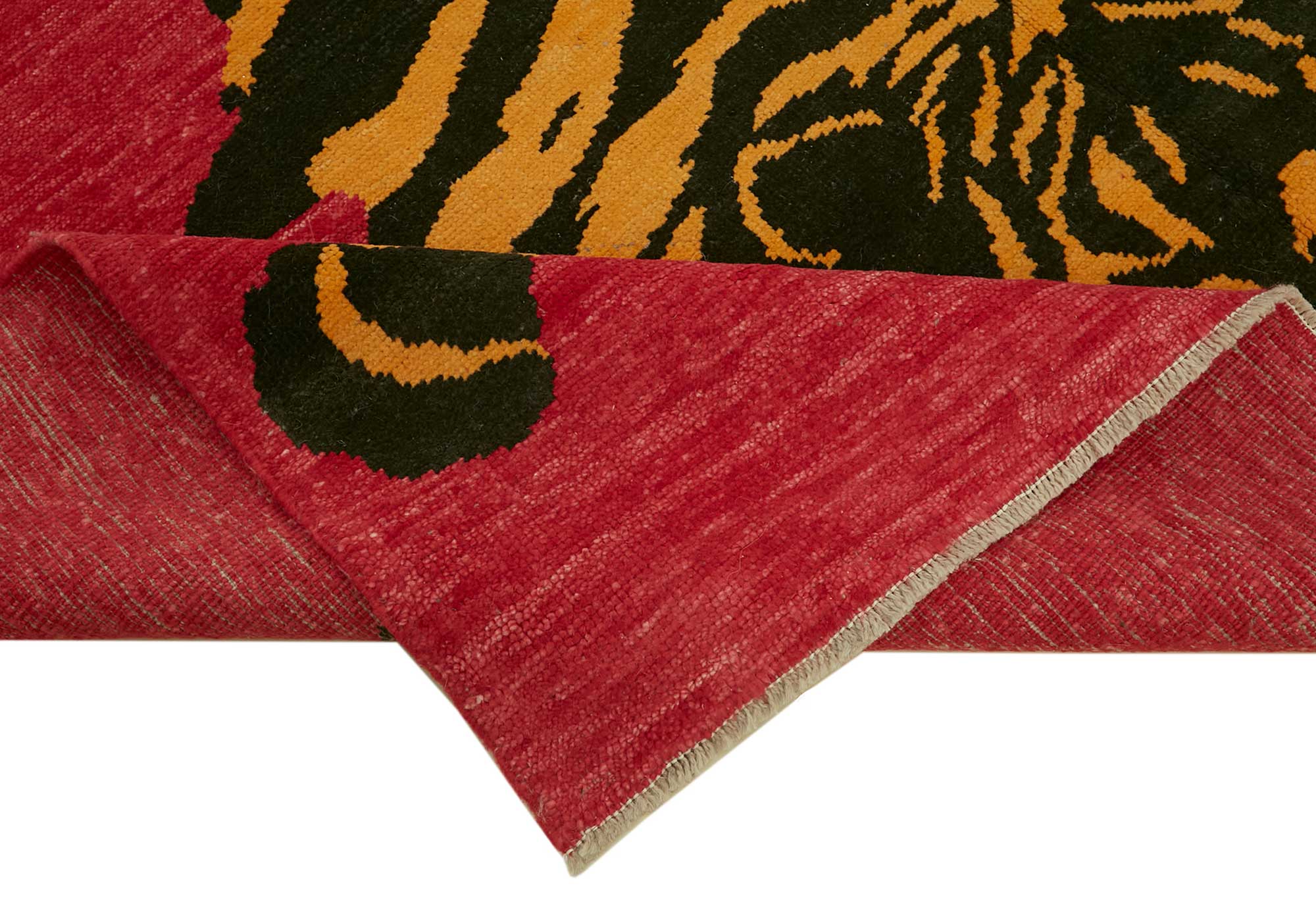 Collection of 8' 3'' x 9' 11'' Handmade Tiger Rug in a gallery layout