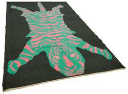 Collection of 6' 8'' x 10' 10'' Handmade Tiger Rug in a gallery layout