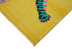 Collection of 8' 2'' x 11' 10'' Handmade Tiger Rug in a gallery layout