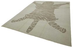 Collection of 9' 1'' x 12' 6'' Handmade Tiger Rug in a gallery layout