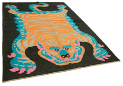 Collection of 6' 11'' x 10' Handmade Tiger Rug in a gallery layout