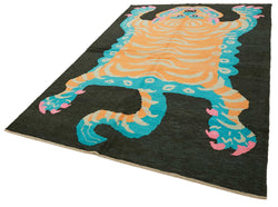 Collection of 6' 11'' x 10' Handmade Tiger Rug in a gallery layout