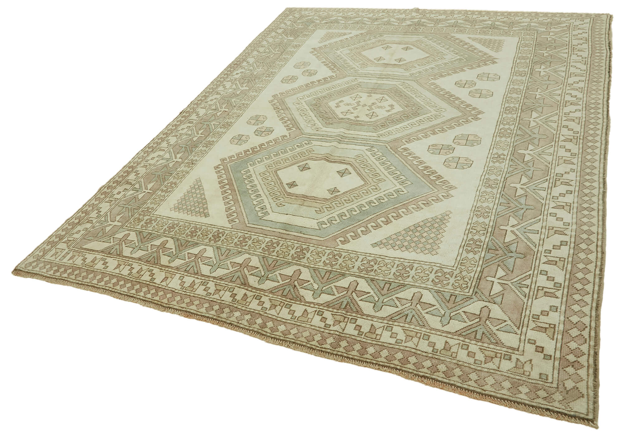 Collection of 7' 5'' x 9' 4'' Handmade Anatolian Rug in a gallery layout