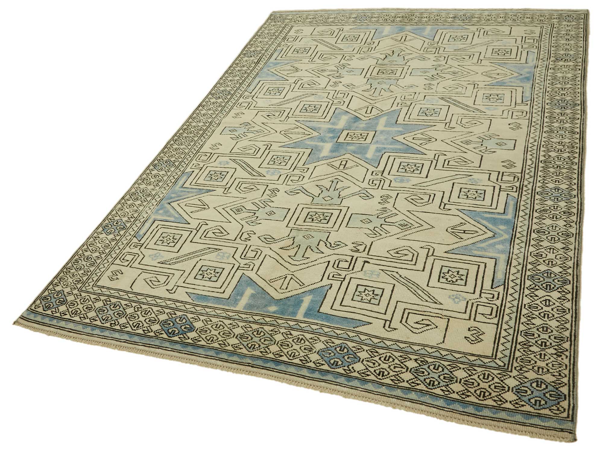 Collection of 5' 7'' x 8' 6'' Handmade Anatolian Rug in a gallery layout