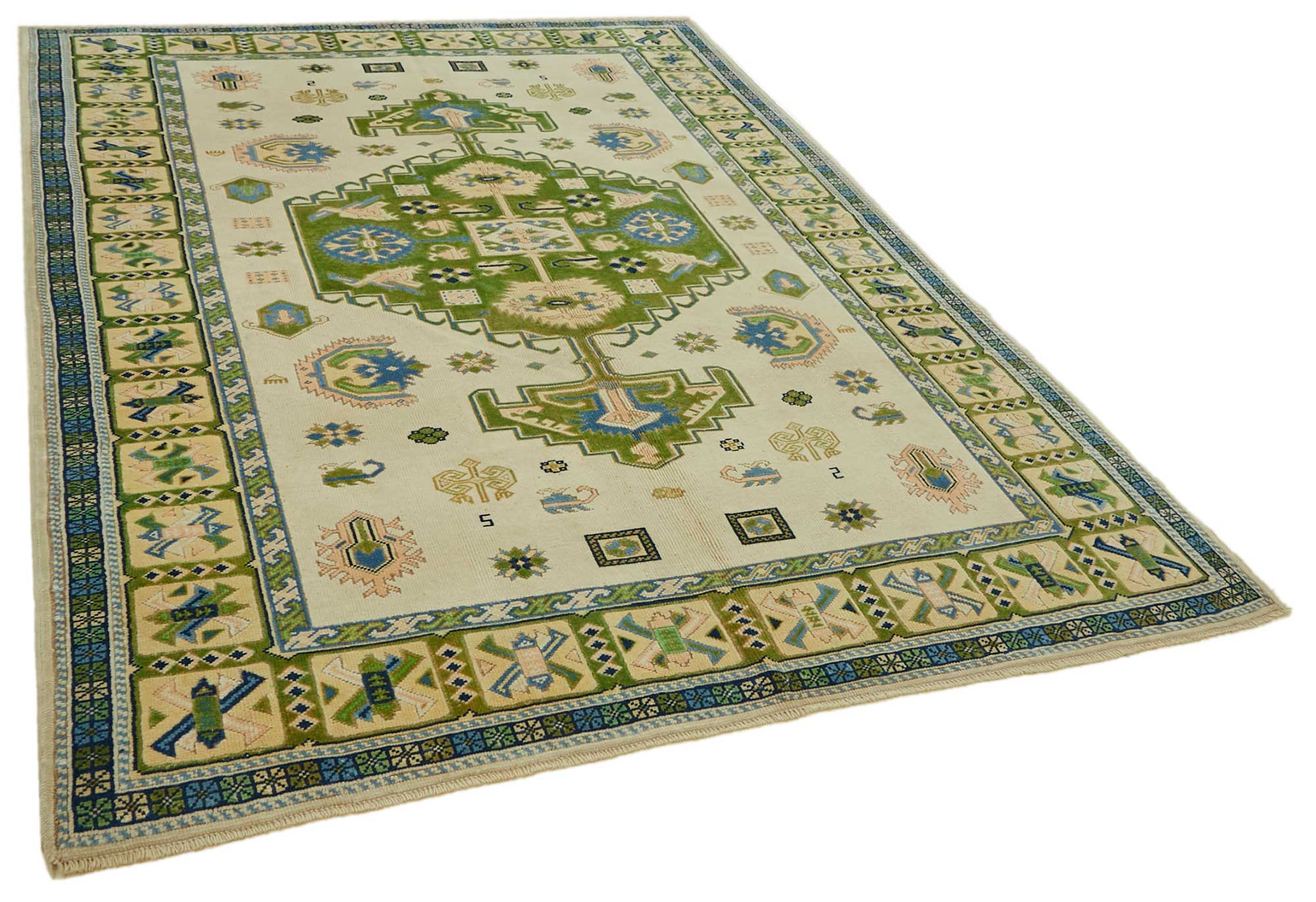 Collection of 6' 10'' x 9' 3'' Handmade Anatolian Rug in a gallery layout