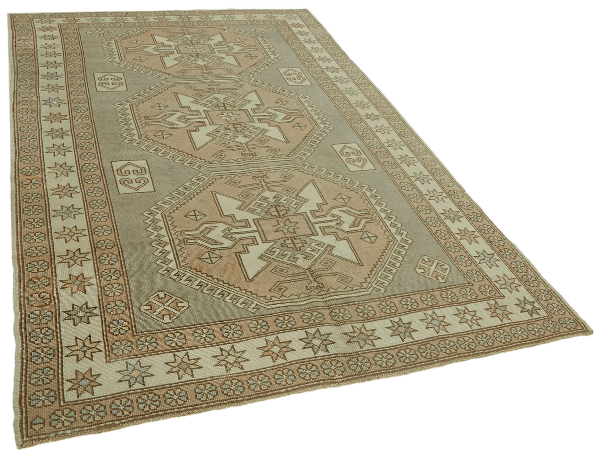 Collection of 5' 10'' x 9' 3'' Handmade Anatolian Rug in a gallery layout