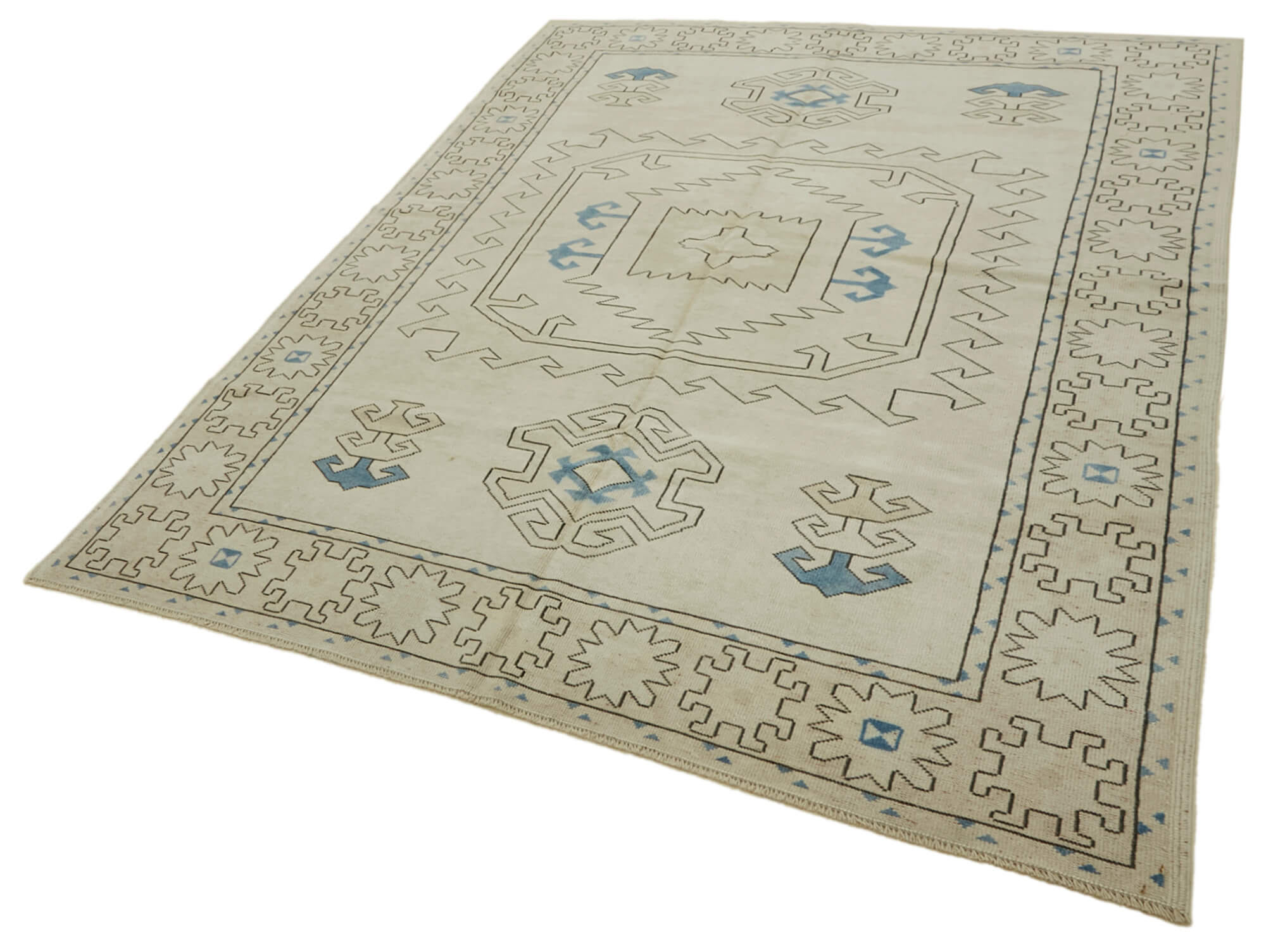 Collection of 6' 11'' x 9' 4'' Handmade Anatolian Rug in a gallery layout