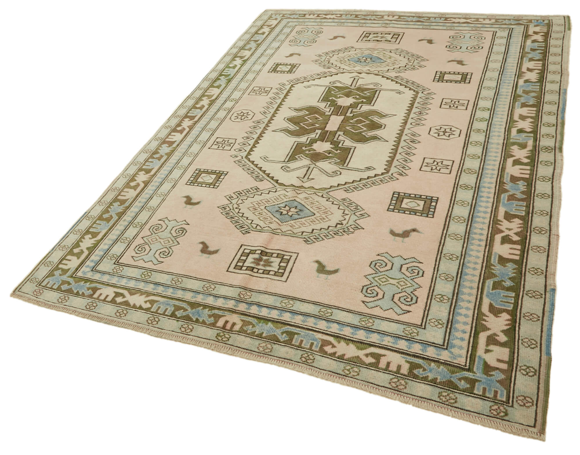 Collection of 5' 9'' x 8' 6'' Handmade Anatolian Rug in a gallery layout