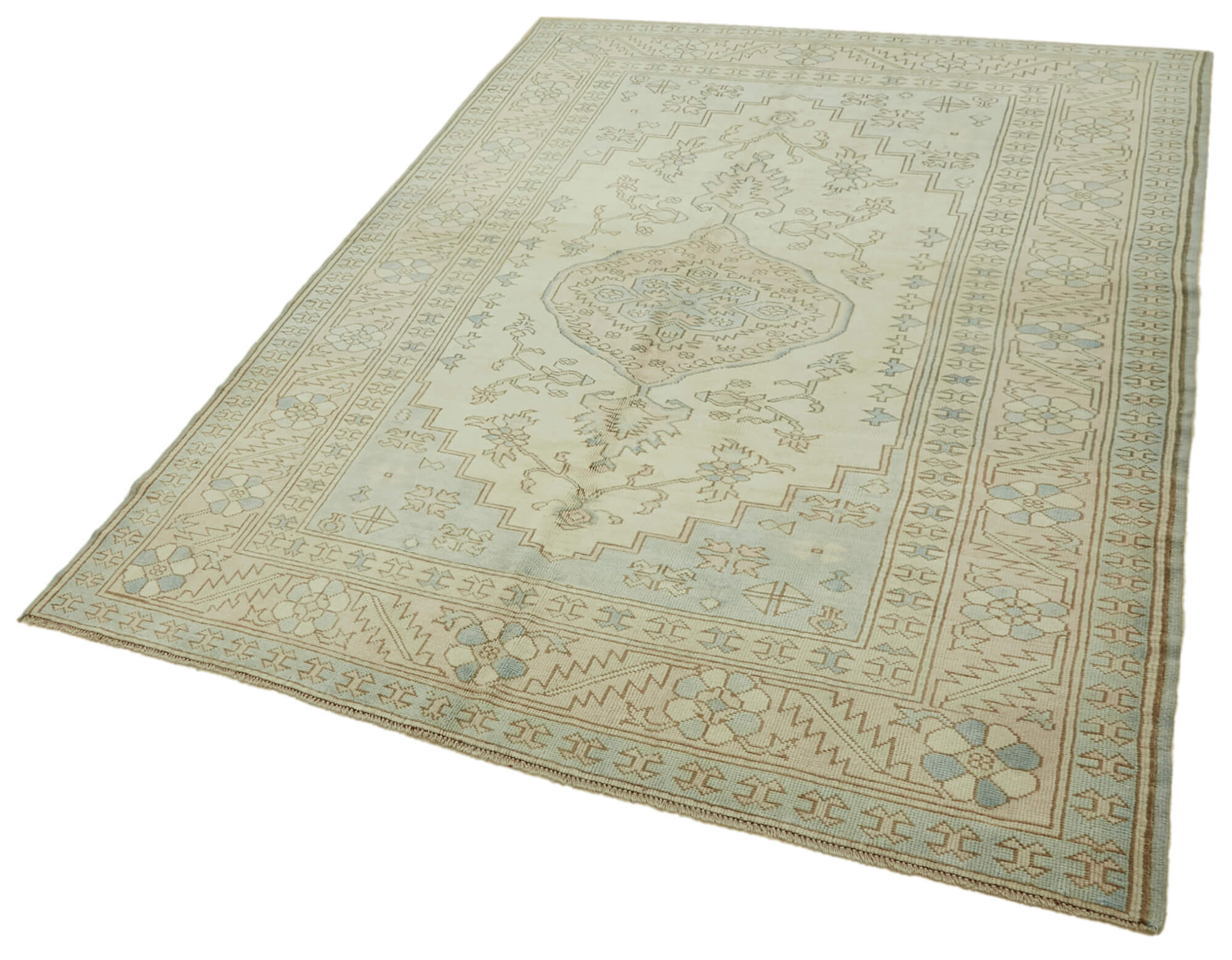 Collection of 6' 7'' x 9' 7'' Handmade Anatolian Rug in a gallery layout