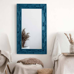 Collection of Floes Handmade Wood Framed Decorative Wall Mirror in a gallery layout